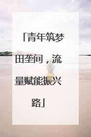 青年筑梦田垄间，流量赋能振兴路