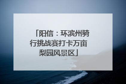 阳信：环滨州骑行挑战赛打卡万亩梨园风景区