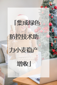 集成绿色防控技术助力小麦稳产增收