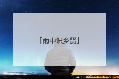 雨中识乡贤