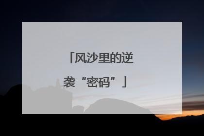 风沙里的逆袭“密码”