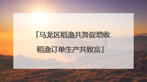 马龙区稻渔共舞促增收 稻渔订单生产共致富