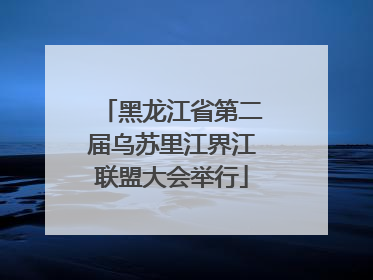 黑龙江省第二届乌苏里江界江联盟大会举行