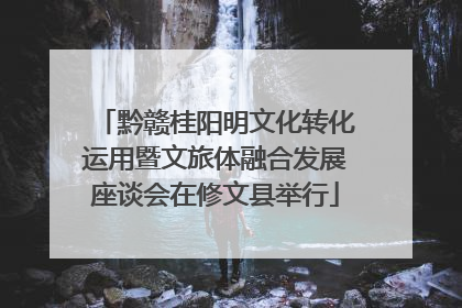 黔赣桂阳明文化转化运用暨文旅体融合发展座谈会在修文县举行
