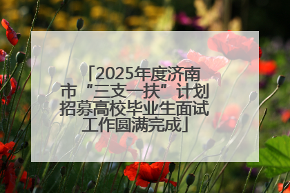 2025年度济南市“三支一扶”计划招募高校毕业生面试工作圆满完成
