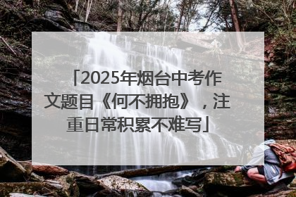 2025年烟台中考作文题目《何不拥抱》，注重日常积累不难写