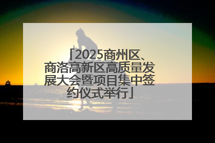 2025商州区、商洛高新区高质量发展大会暨项目集中签约仪式举行