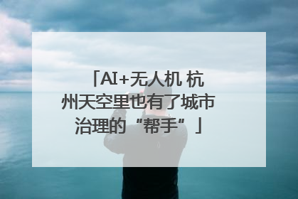 AI+无人机 杭州天空里也有了城市治理的“帮手”