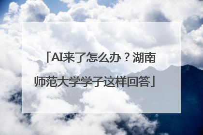 AI来了怎么办？湖南师范大学学子这样回答