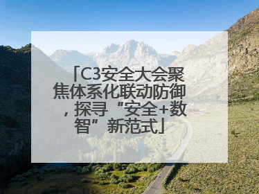 C3安全大会聚焦体系化联动防御，探寻“安全+数智”新范式